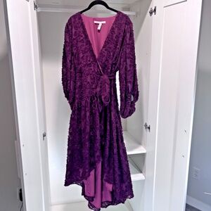 Hutch Anthropologie Womens Medium Wrap Dress Purple